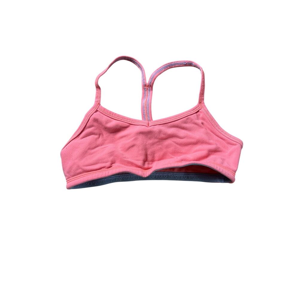 Ivivva Sports Bra Tank Girls Size 8 Pink Cotton Spandex Racerback Underwear